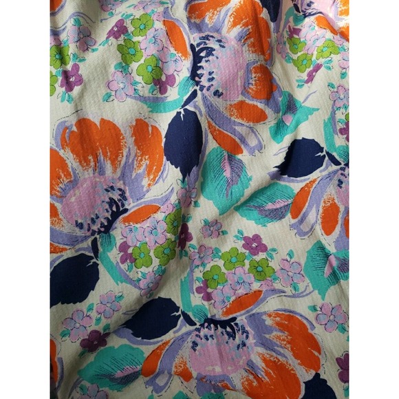 CECILIE COPENHAGEN Mirna Dress Mini Shift Ivory Blue Orange Floral M Medium (B - Picture 7 of 7